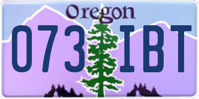 OR license plate 073IBT
