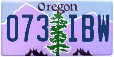 OR license plate 073IBW