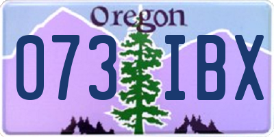 OR license plate 073IBX