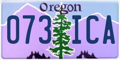 OR license plate 073ICA