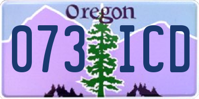 OR license plate 073ICD