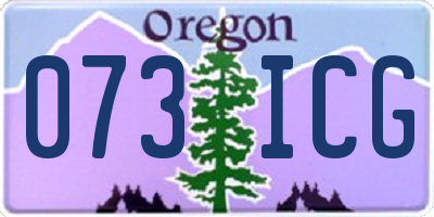 OR license plate 073ICG