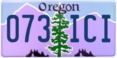 OR license plate 073ICI