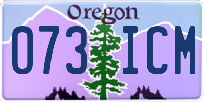 OR license plate 073ICM