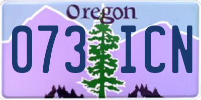 OR license plate 073ICN