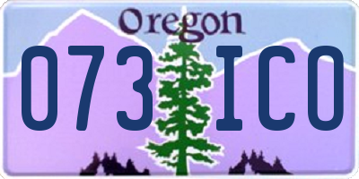 OR license plate 073ICO