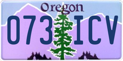 OR license plate 073ICV