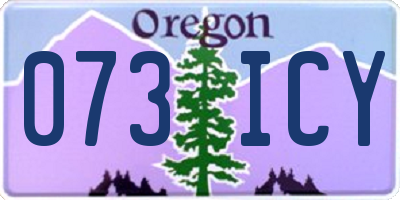 OR license plate 073ICY