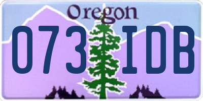 OR license plate 073IDB