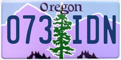 OR license plate 073IDN
