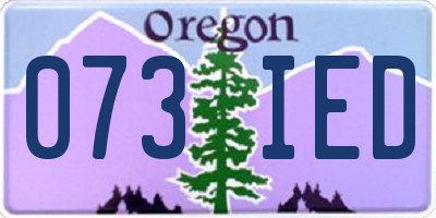 OR license plate 073IED