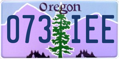 OR license plate 073IEE