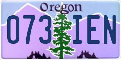OR license plate 073IEN