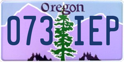 OR license plate 073IEP