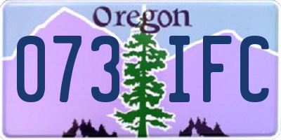OR license plate 073IFC