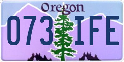 OR license plate 073IFE