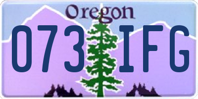 OR license plate 073IFG
