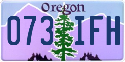 OR license plate 073IFH