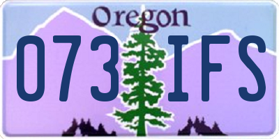 OR license plate 073IFS