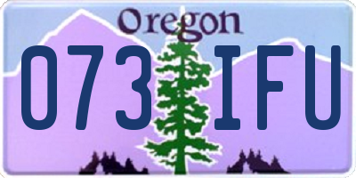 OR license plate 073IFU