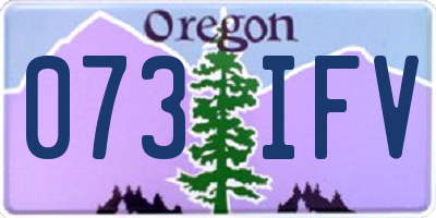 OR license plate 073IFV
