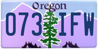 OR license plate 073IFW