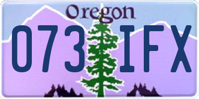 OR license plate 073IFX
