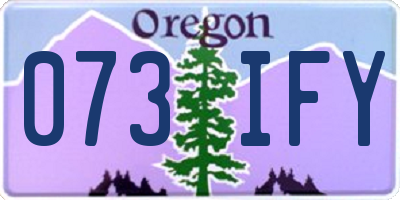 OR license plate 073IFY