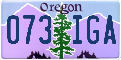 OR license plate 073IGA