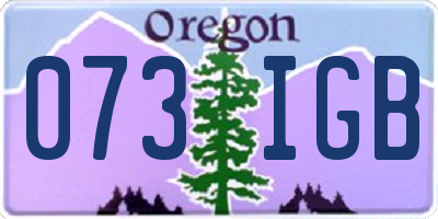 OR license plate 073IGB