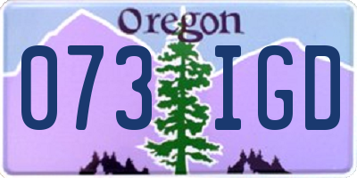 OR license plate 073IGD