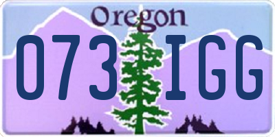 OR license plate 073IGG