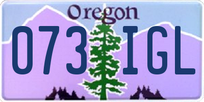 OR license plate 073IGL