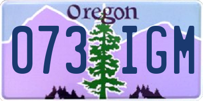 OR license plate 073IGM