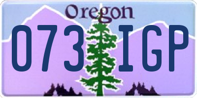 OR license plate 073IGP