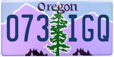OR license plate 073IGQ