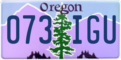 OR license plate 073IGU