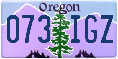 OR license plate 073IGZ