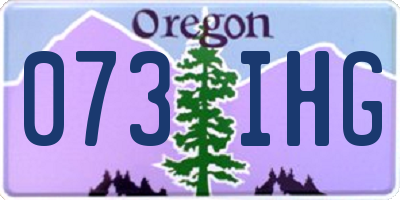 OR license plate 073IHG