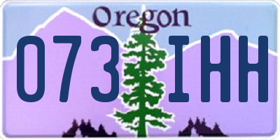 OR license plate 073IHH