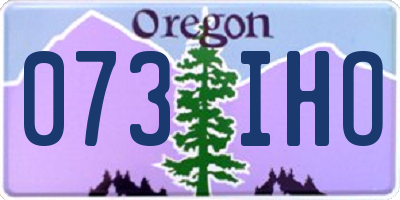 OR license plate 073IHO