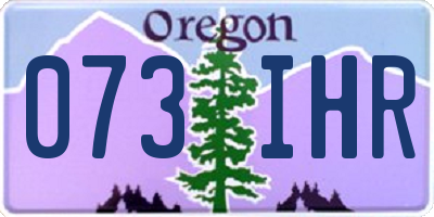OR license plate 073IHR