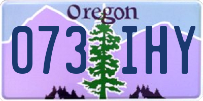 OR license plate 073IHY