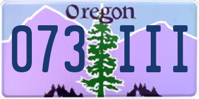 OR license plate 073III