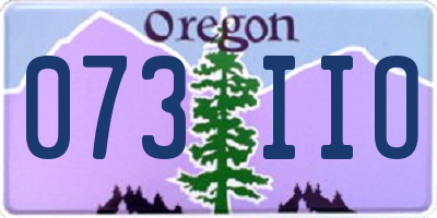 OR license plate 073IIO