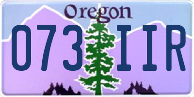 OR license plate 073IIR