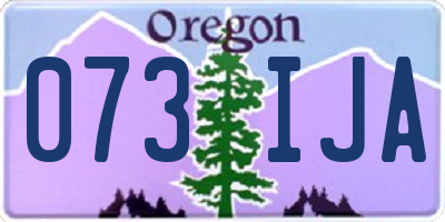 OR license plate 073IJA