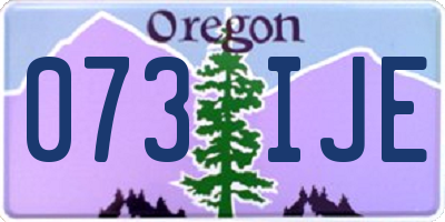OR license plate 073IJE