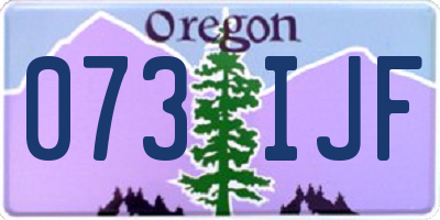 OR license plate 073IJF
