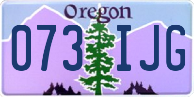 OR license plate 073IJG